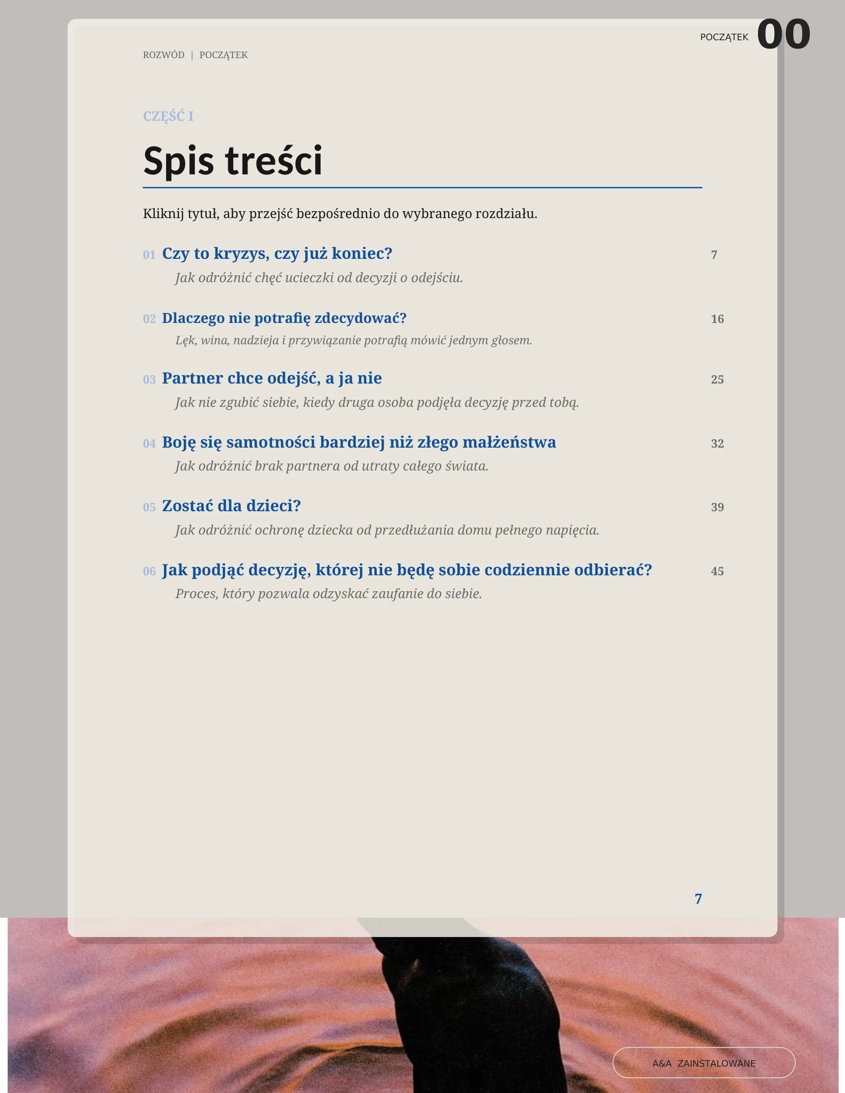 Spis treści Części I